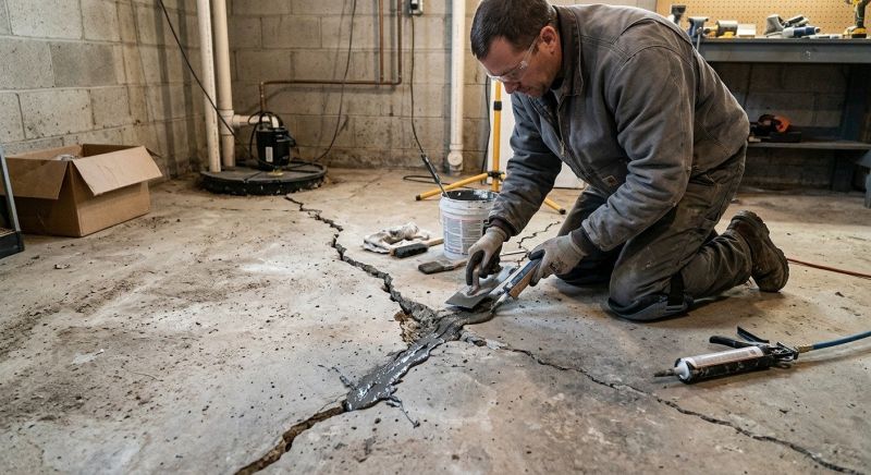 Cracked Basement Floor Repair in Flowery Branch, GA