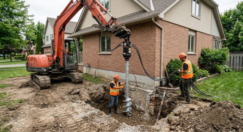 Helical Pile Installation in Flowery Branch, GA