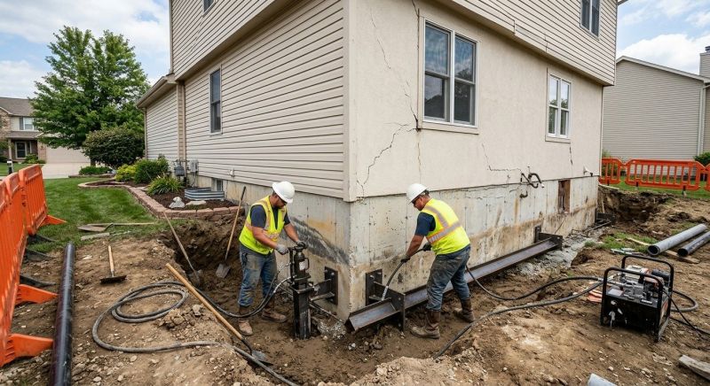 Sinking Foundation Repair in Alpharetta, GA