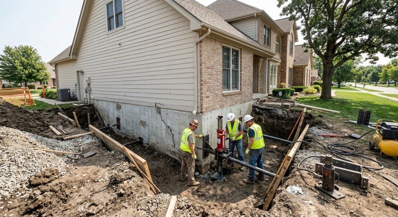 Sinking Foundation Repair in Hall County, GA