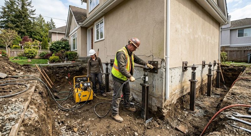 Sinking Foundation Repair in Hoschton, GA