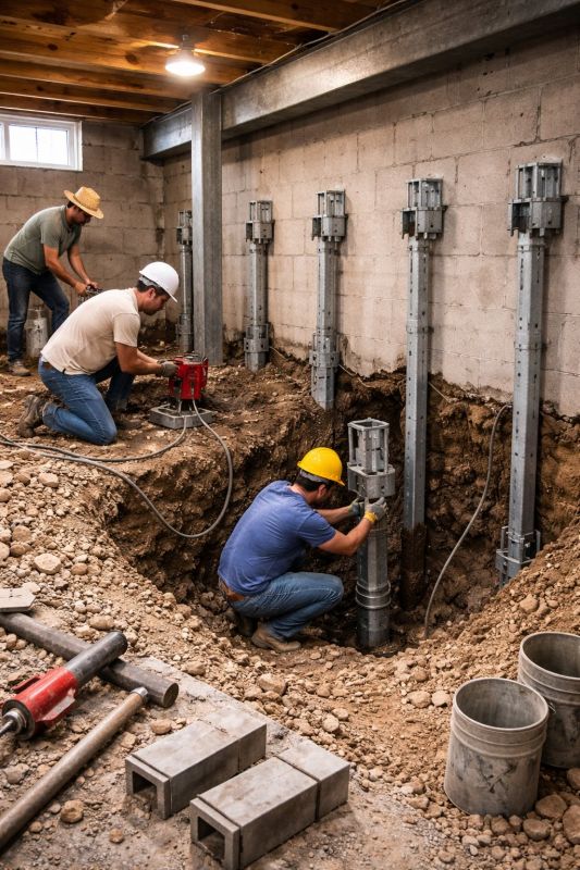 Structural Underpinning in Flowery Branch, GA